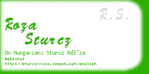 roza sturcz business card